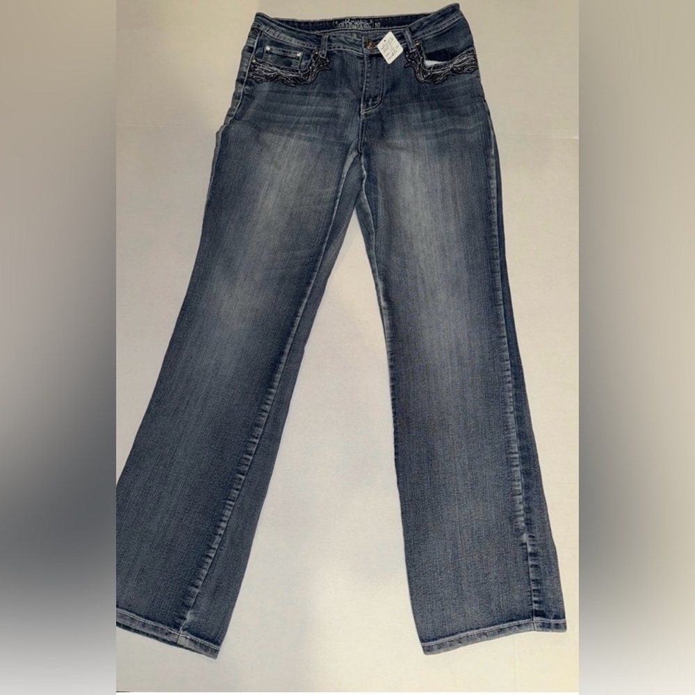 Revolt woman’s blue stretch size 10 bootcut jeans NWOT